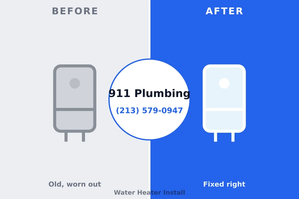 Before and after: plumbing repair Shark River Hills, NJ